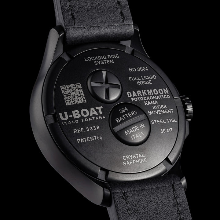 U-BOAT hodinky Darkmoon Kama PVD Grey 46,50mm šedá křemenná ocel PVD šedá 3339