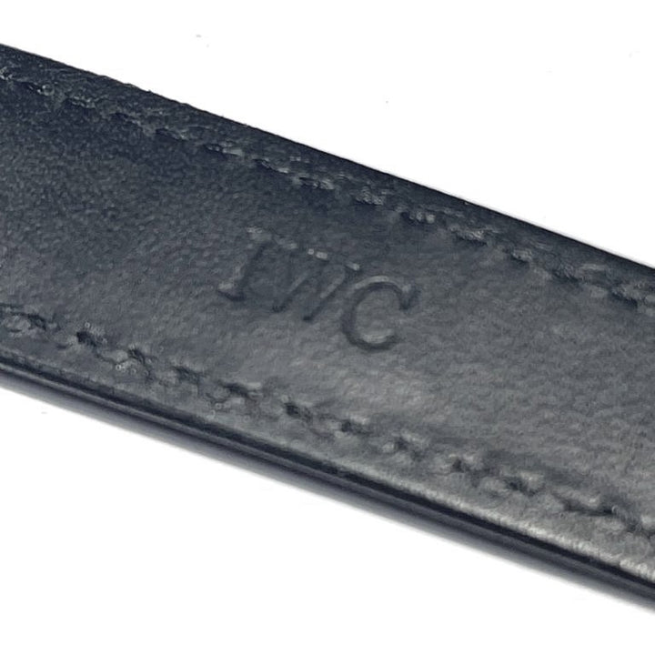 Correa de cocodrilo negra mate estándar IWC piezas 18/16 para hebilla Ardiglione IWA05064