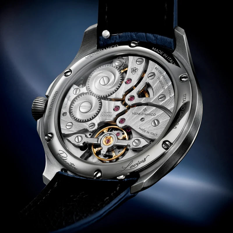 Venezianico Redentore Levius 38mm modrý automatický titan 1521500