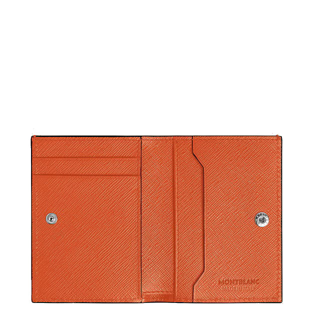 Montblanc mini portemonnee 4 zakken Sartorial mandarijn leer 221472