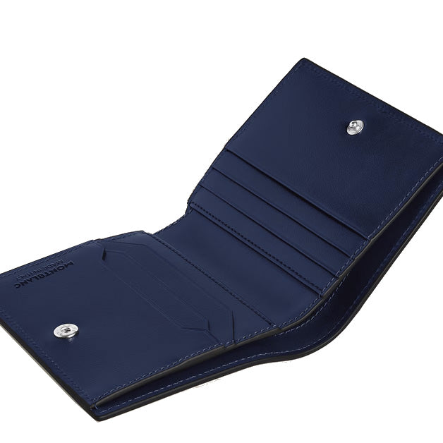 Portofel compact Montblanc 6 buzunare piele Meisterstück negru 221322