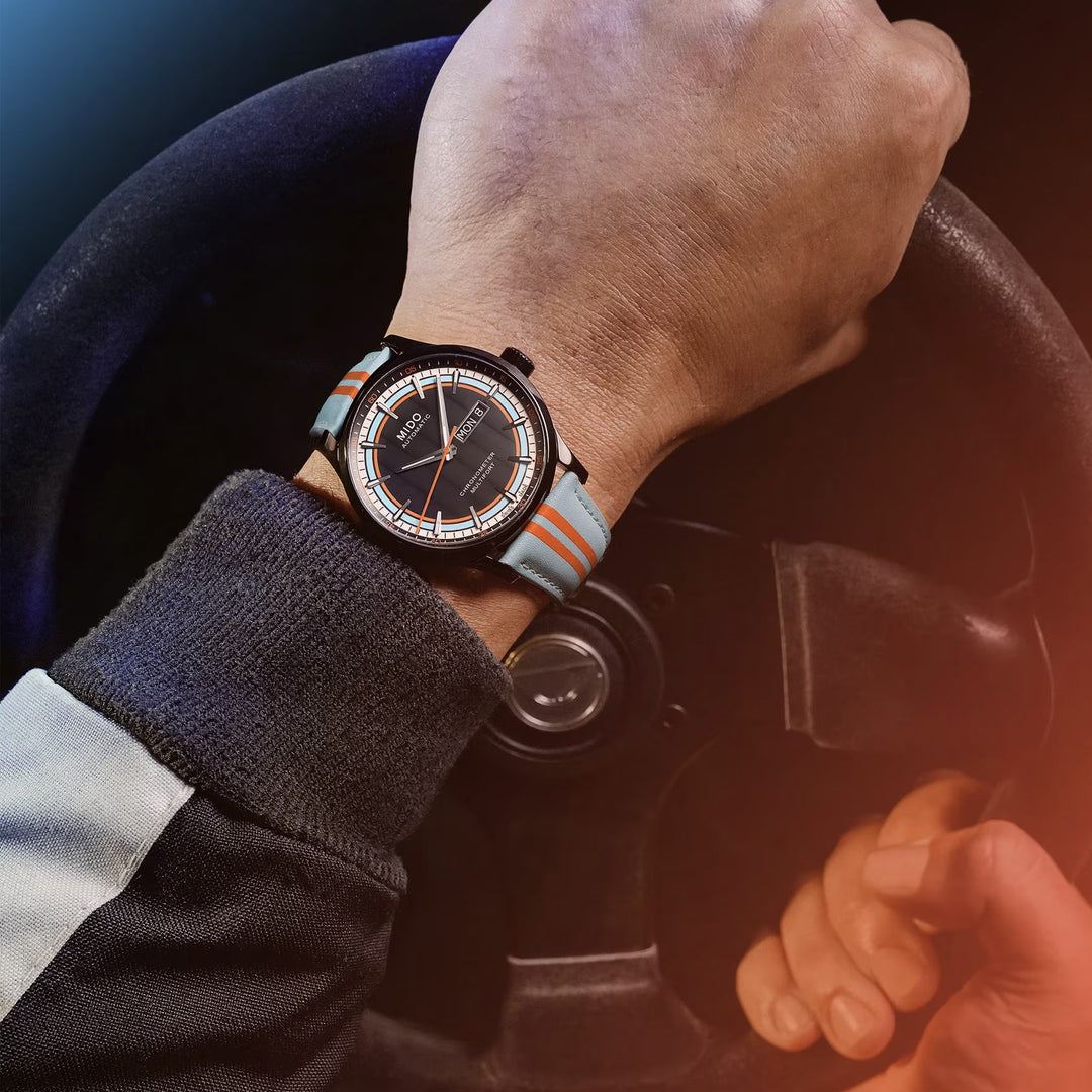 Mido hodinky Multifort Chronometer 1 Racer 42mm černá automatická ocel černá PVD úprava M038.431.36.051.00