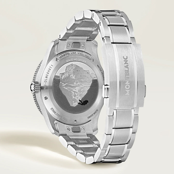 Montblanc ur Iced Sea Automatic Date 0 Oxygen 38mm blå automatisk stål 134022