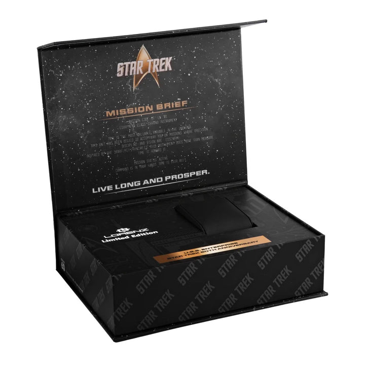 Lorenz-kello STAR TREK Deep Space Limited Edition 40x36 mm musta automaattinen teräs musta PVD-viimeistely 030287LE