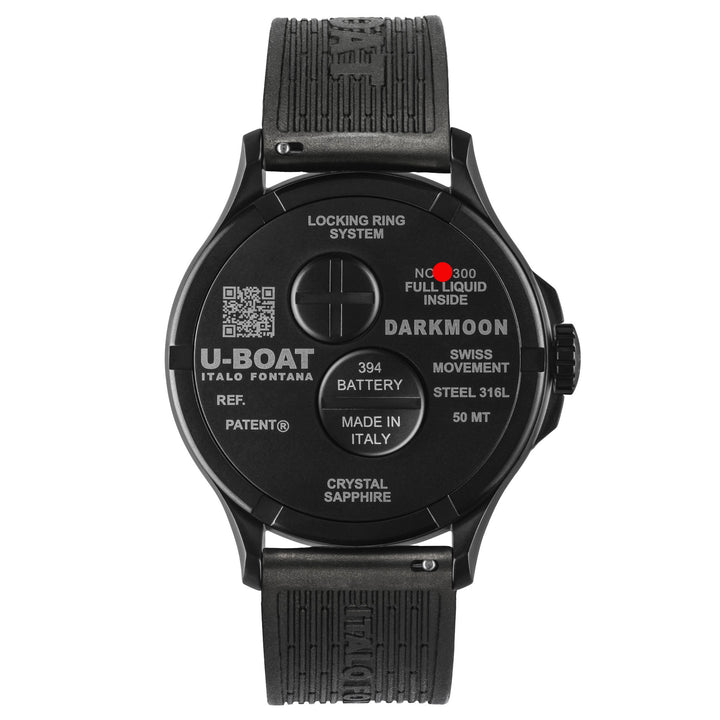 U-BOAT orologio Darkmoon 25° Limited Edition Green Soleil 46mm blu quarzo acciaio finitura PVD nero 2030