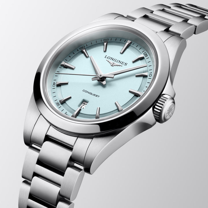 Longines Conquest óra 30 mm-es mentakék kvarc acél L3.350.4.92.6