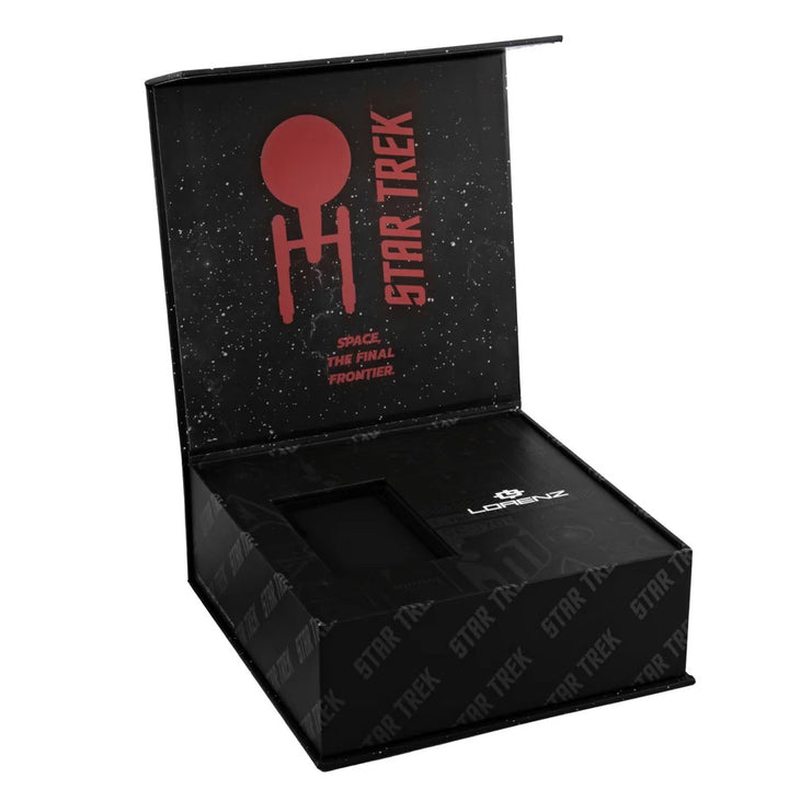 Montre Lorenz STAR TREK Warp Speed ​​​​40x36 mm acier quartz rouge finition PVD rouge 030287FR