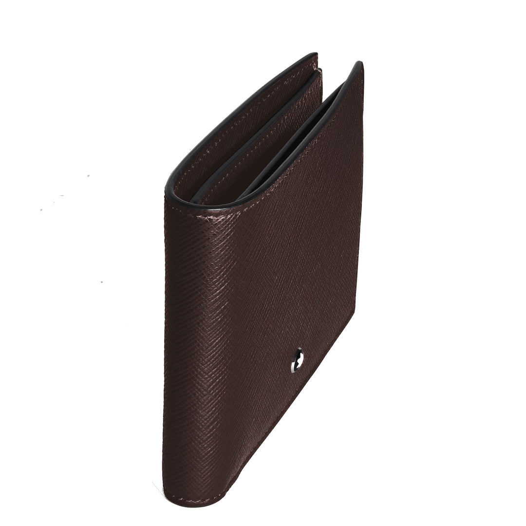Montblanc 8 taskulompakko Sartorial-nahkaisella eebenpuun värillä 223023
