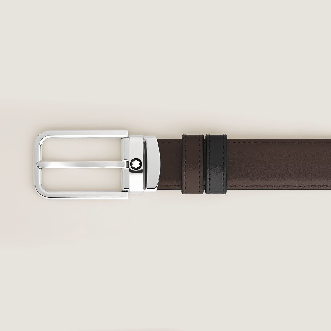 Cinturón reversible Montblanc 30 mm cuero Meisterstück hebilla rectangular 223405