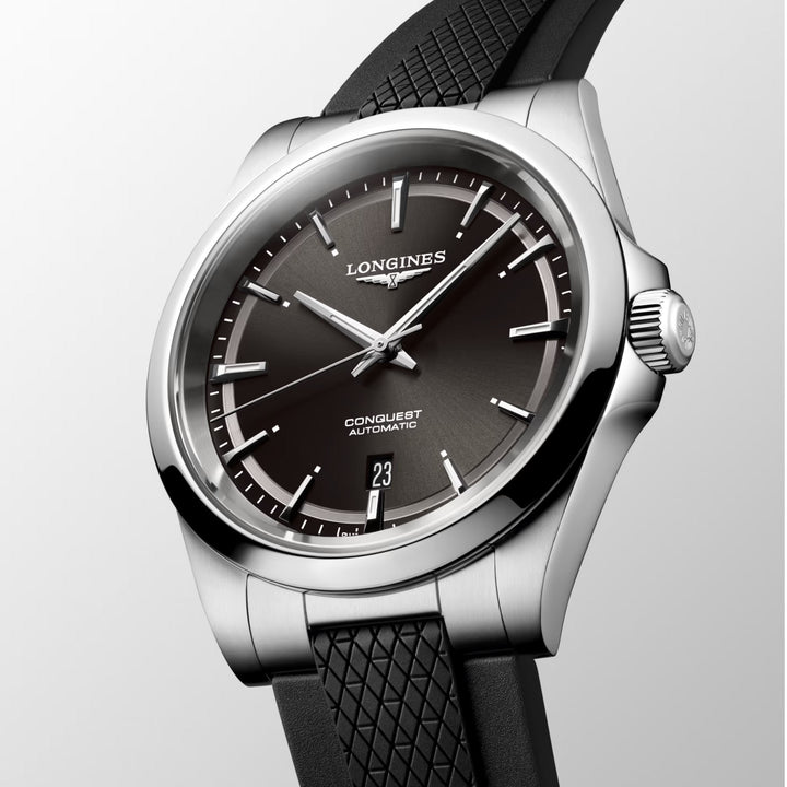 Montre Longines Conquest 41 mm en acier automatique noir L3.830.4.52.9