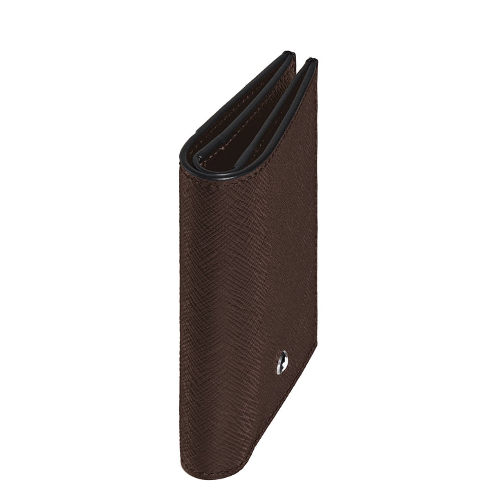 Montblanc Geldbörse Mini 4 Pockets Schneiderleder Ebenholzfarbe 222989