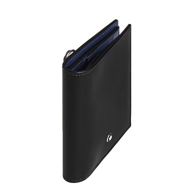 Portofel compact Montblanc 6 buzunare piele Meisterstück negru 221322