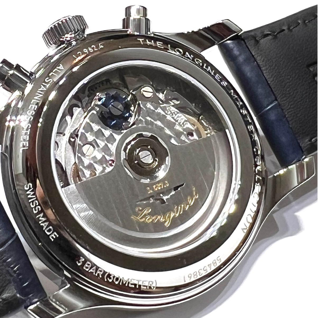 Relógio Longines Master Collection Chrono Moonphase 41 mm prata automático aço L2.962.4.73.2