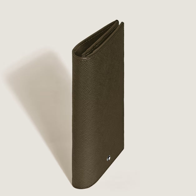 Montblanc lang pung 14 lommer Sartorial læder khaki 221364