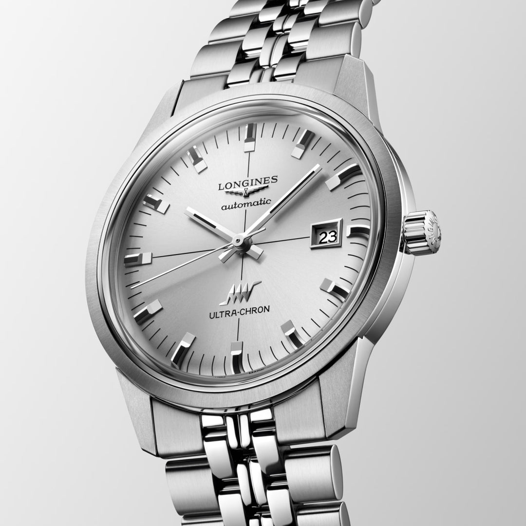 Longines kello Ultra-Chron Classic 37mm hopea automaattiteräs L2.537.4.72.6