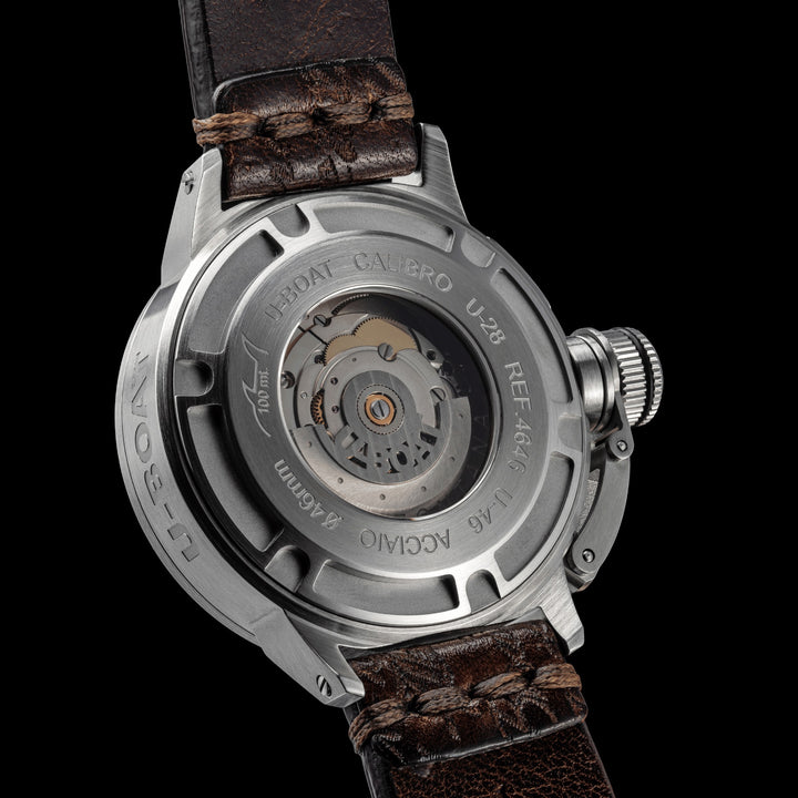 U-BOAT Klassisk ur U-46 46mm sort automatisk stål 4646