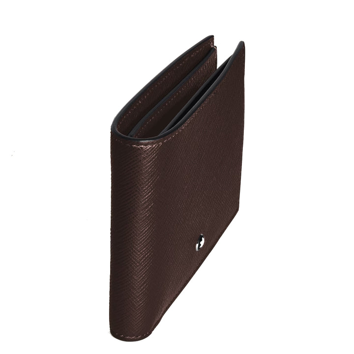 Montblanc 6cc-Geldbörse aus ebenholzfarbenem Sartorial-Leder 222995