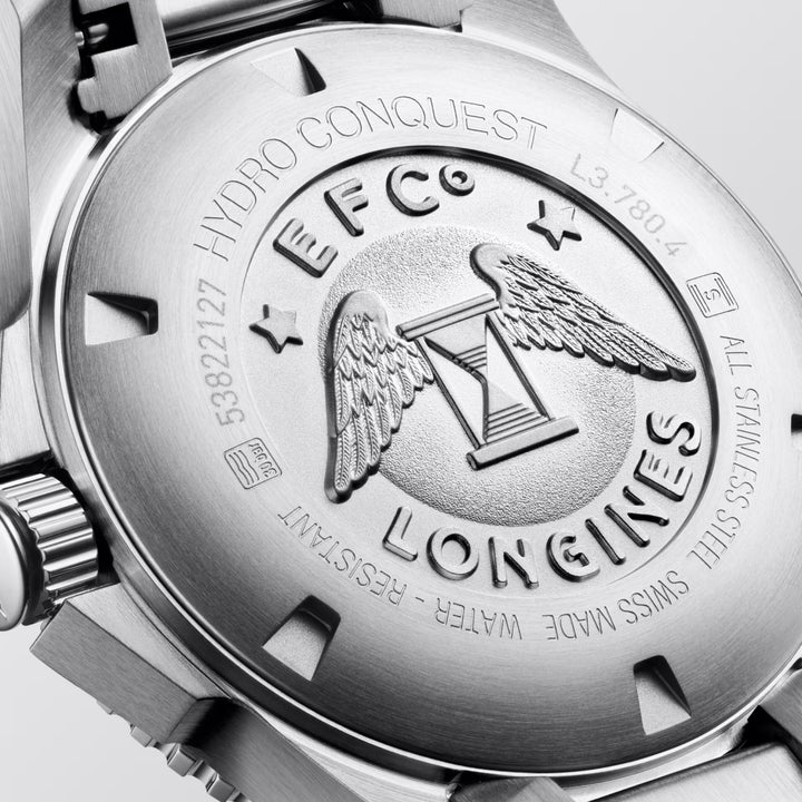 Longines Hydroconquest 39mm černé automatické ocelové hodinky