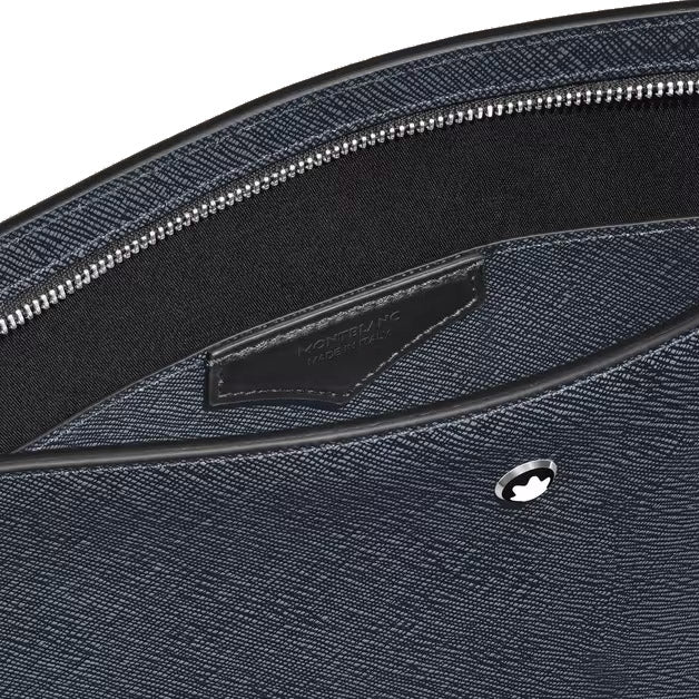 Montblanc blå tweed sartorial clutch taske 220428