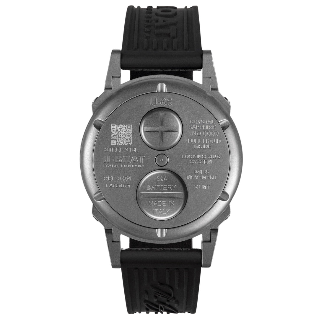 U-BOAT-Uhr U-65 SS WHITE 44 mm skelettierter Quarzstahl 3354