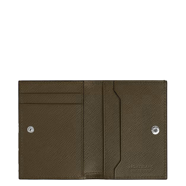Montblanc mini peněženka 4 kapsy Sartorial kožená khaki 221508