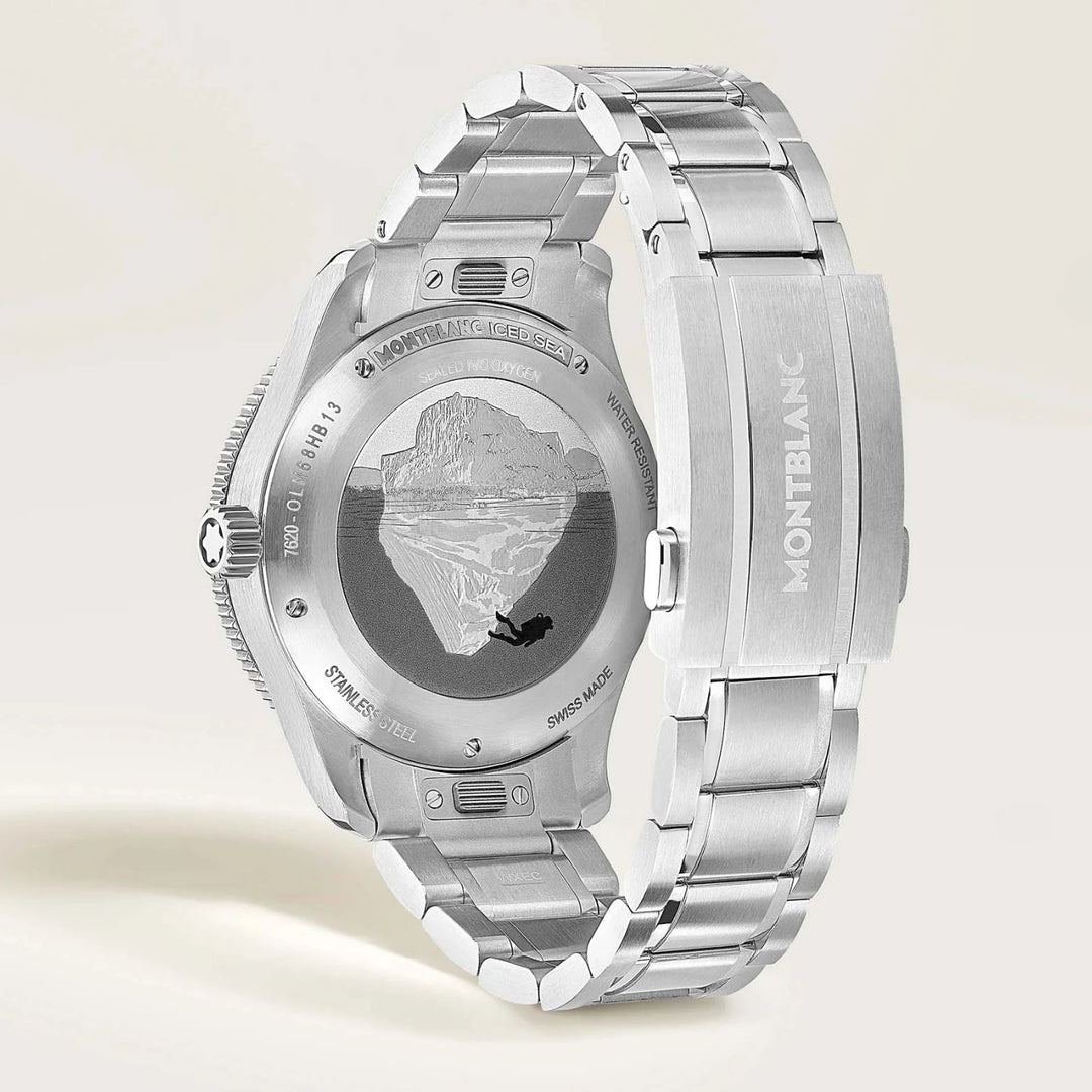 Montblanc ur Iced Sea Automatic Date 0 Oxygen 38mm hvid automatisk stål 134024