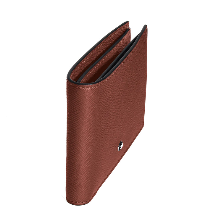 Montblanc wallet 6 pockets sartorial leather red oak 223011