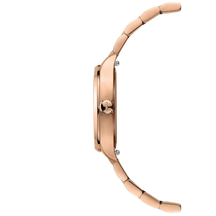 Mido Multifort TV 28mm aço quartzo marrom acabamento PVD ouro rosa M049.110.33.296.00