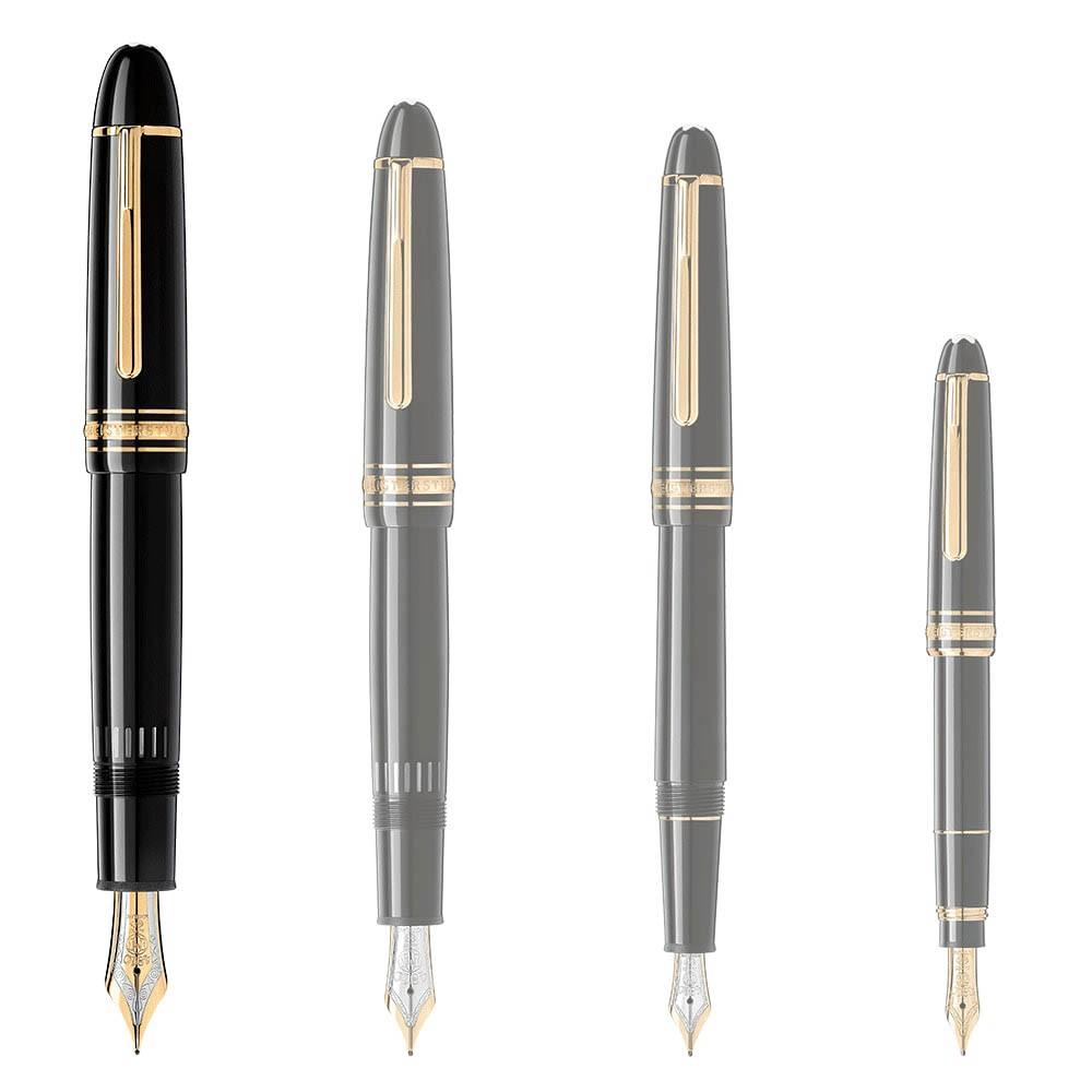 Caneta-tinteiro Montblanc Meisterstück 149 ponta com acabamento dourado M 115384 nova referência 132113
