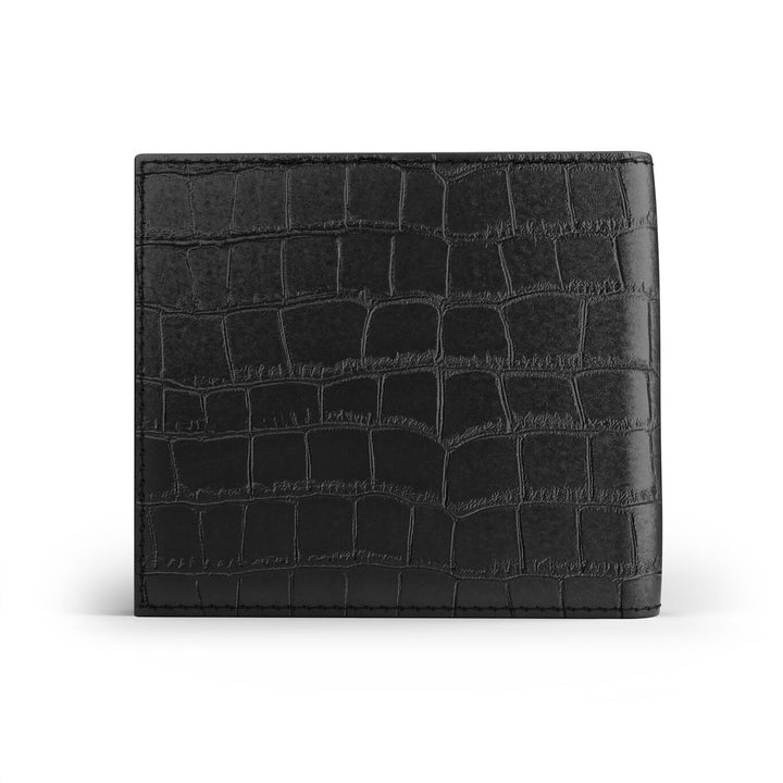 Giovanni Raspini black croco leather wallet 925 silver L0024