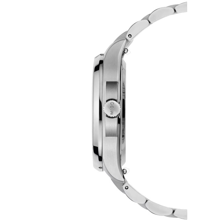 Montre Mido Multifort TV 35 34x35mm nacre bleue diamants automatique acier M049.307.11.136.00