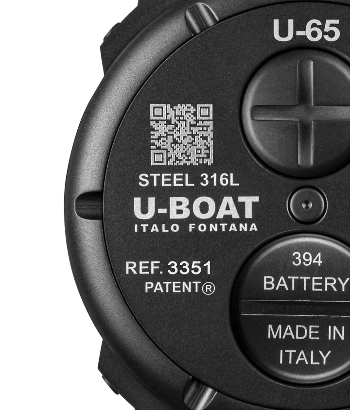 U-BOAT klocka U-65 Grön 44mm grönt kvartsstål svart PVD-finish 3351