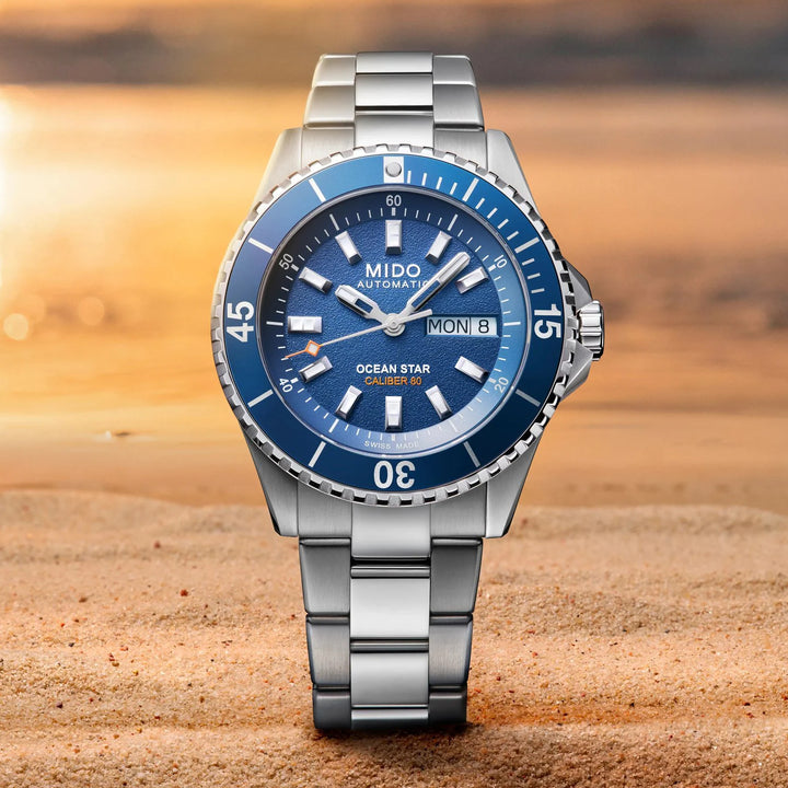 Mido hodinky Ocean Star 200 41mm modrá automatická ocel M026.930.11.041.00