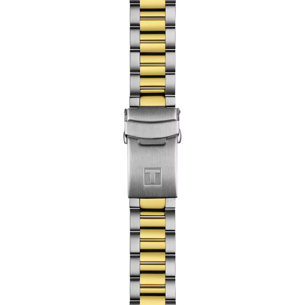 Tissot ur Seastar 1000 GMT 40mm sort kvartsstål PVD gul guld finish T120.852.22.051.00