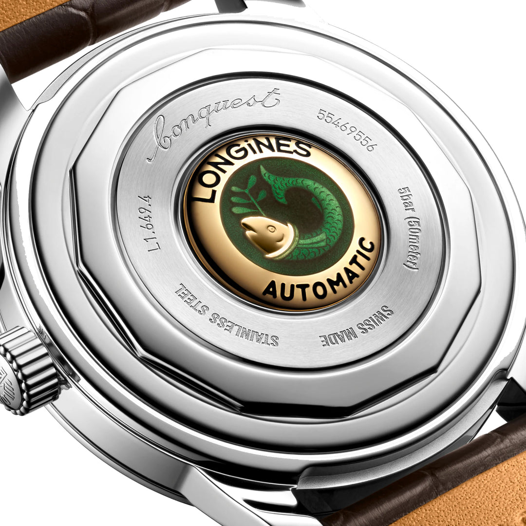 Longines Heritage 38 mm Automatikuhr aus braunem Stahl L1.649.4.62.2