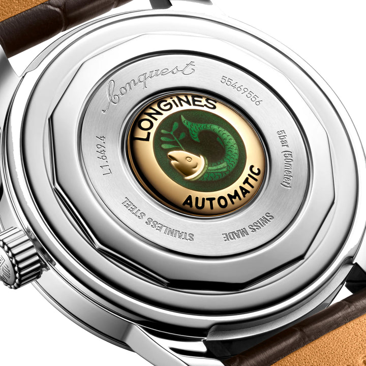 Longines Heritage 38 mm Automatikuhr aus braunem Stahl L1.649.4.62.2