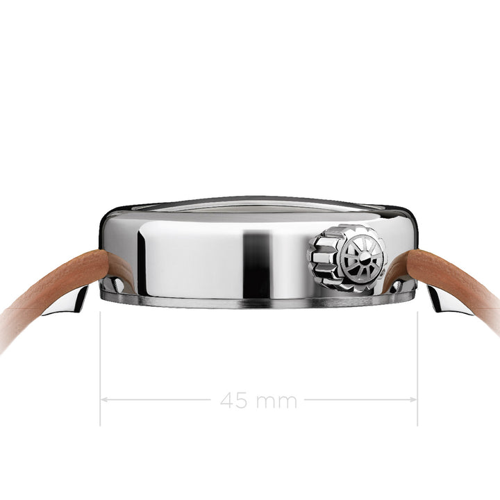 Giuliano Mazzuoli Manométer óra 45mm elefántcsont automata acél MRP01N