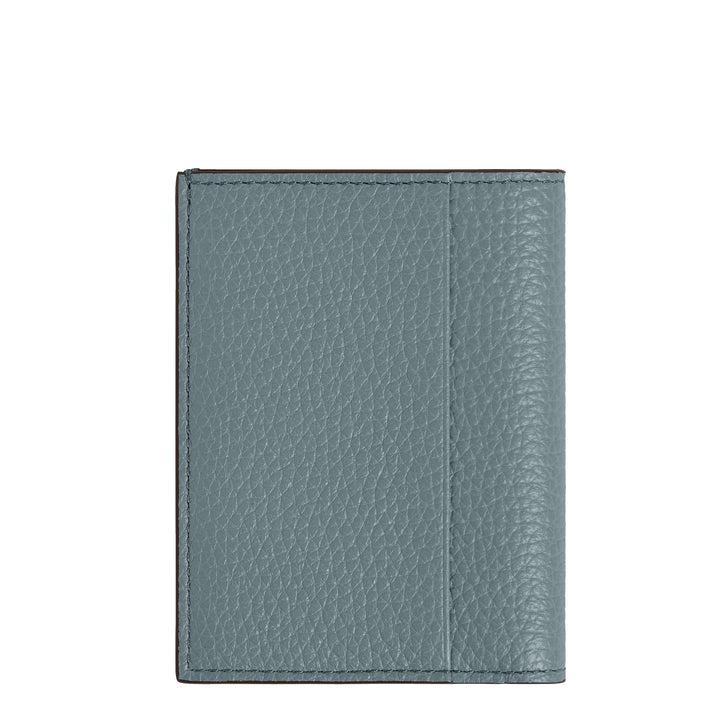 Montblanc mini plånbok 4 fickor isblått narvigt läder 222997
