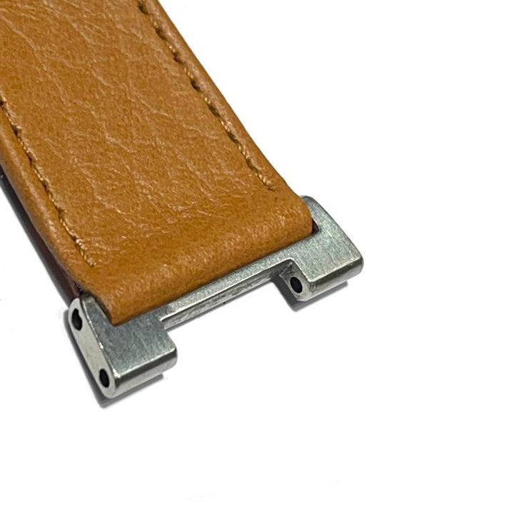 Curea din piele IWC completă cu cataramă deployant și atașamente din oțel pentru IWC Ingenieur medium IWAC Ingenieur M