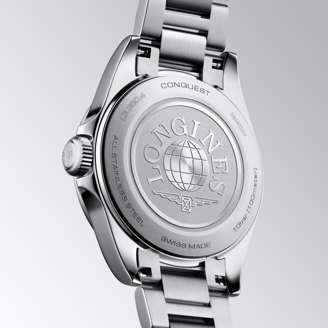 Longines Conquest óra 30 mm-es mentakék kvarc acél L3.350.4.92.6
