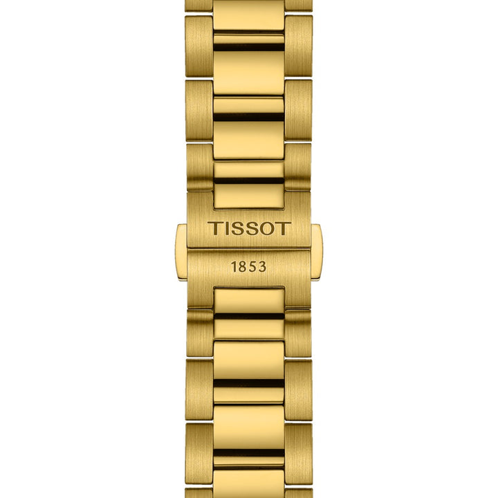 Tissot ur PR 100 Chronograph 40 mm sølv kvartsstål PVD gul guld finish T150.417.33.031.00