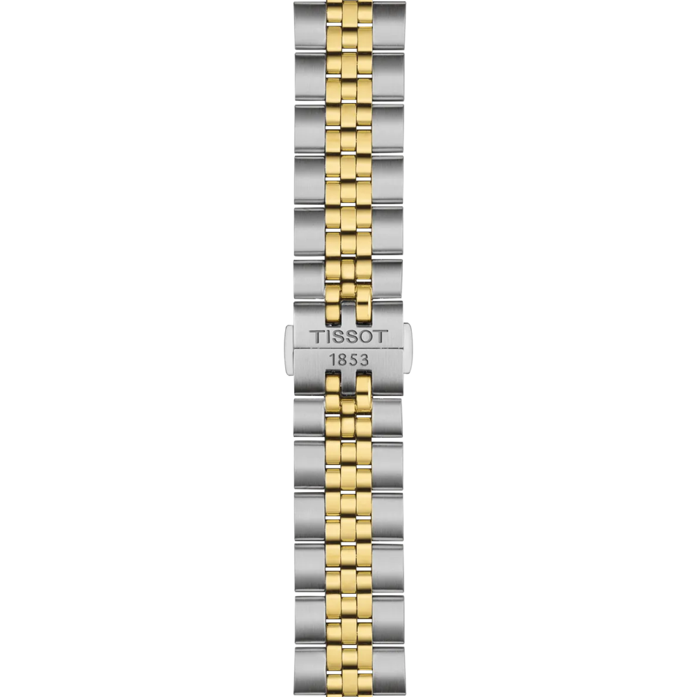 Relógio Tissot Ballade 40 mm prata quartzo aço acabamento PVD ouro amarelo T156.410.22.031.00
