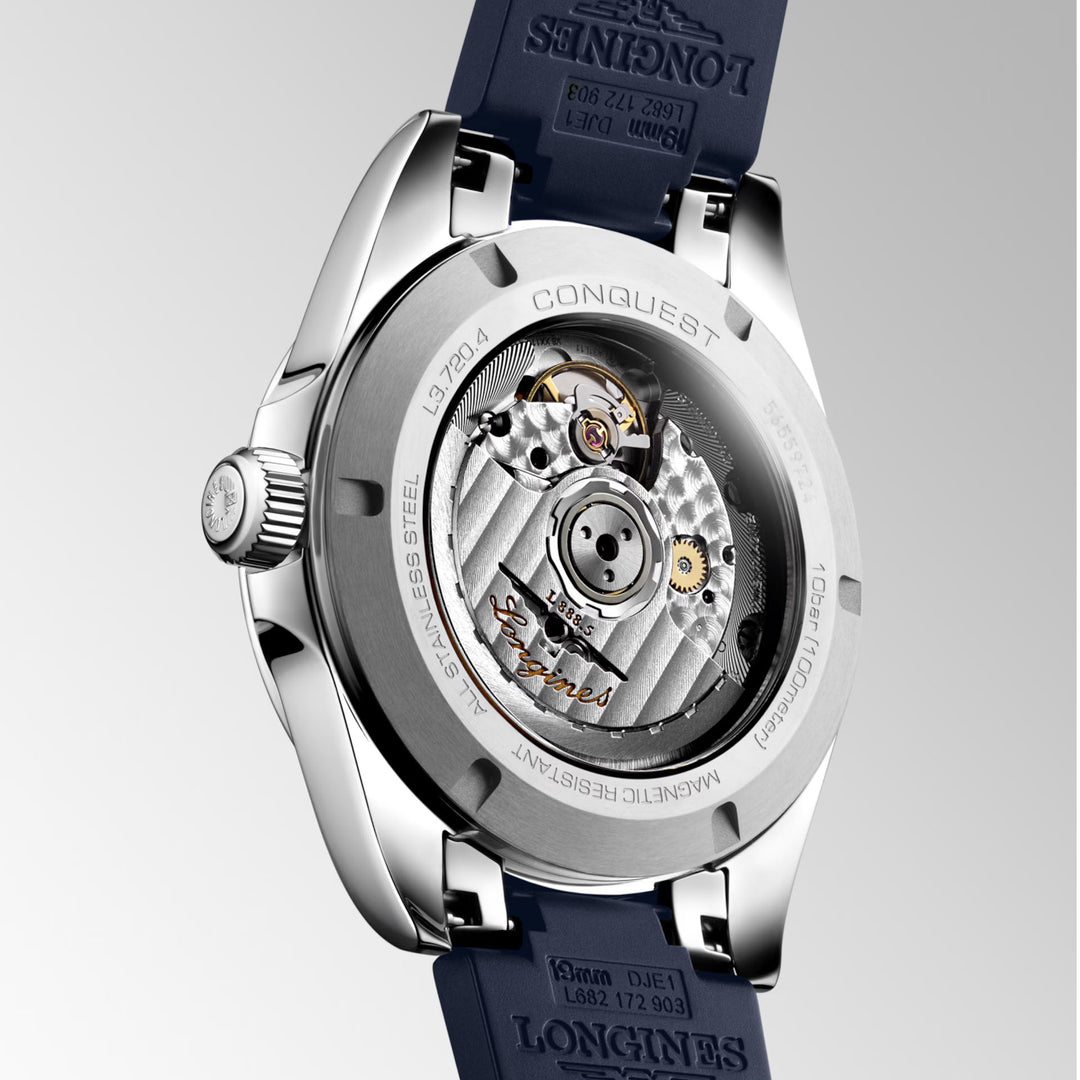 Longines orologio Conquest 38mm blu automatico acciaio L3.720.4.92.9