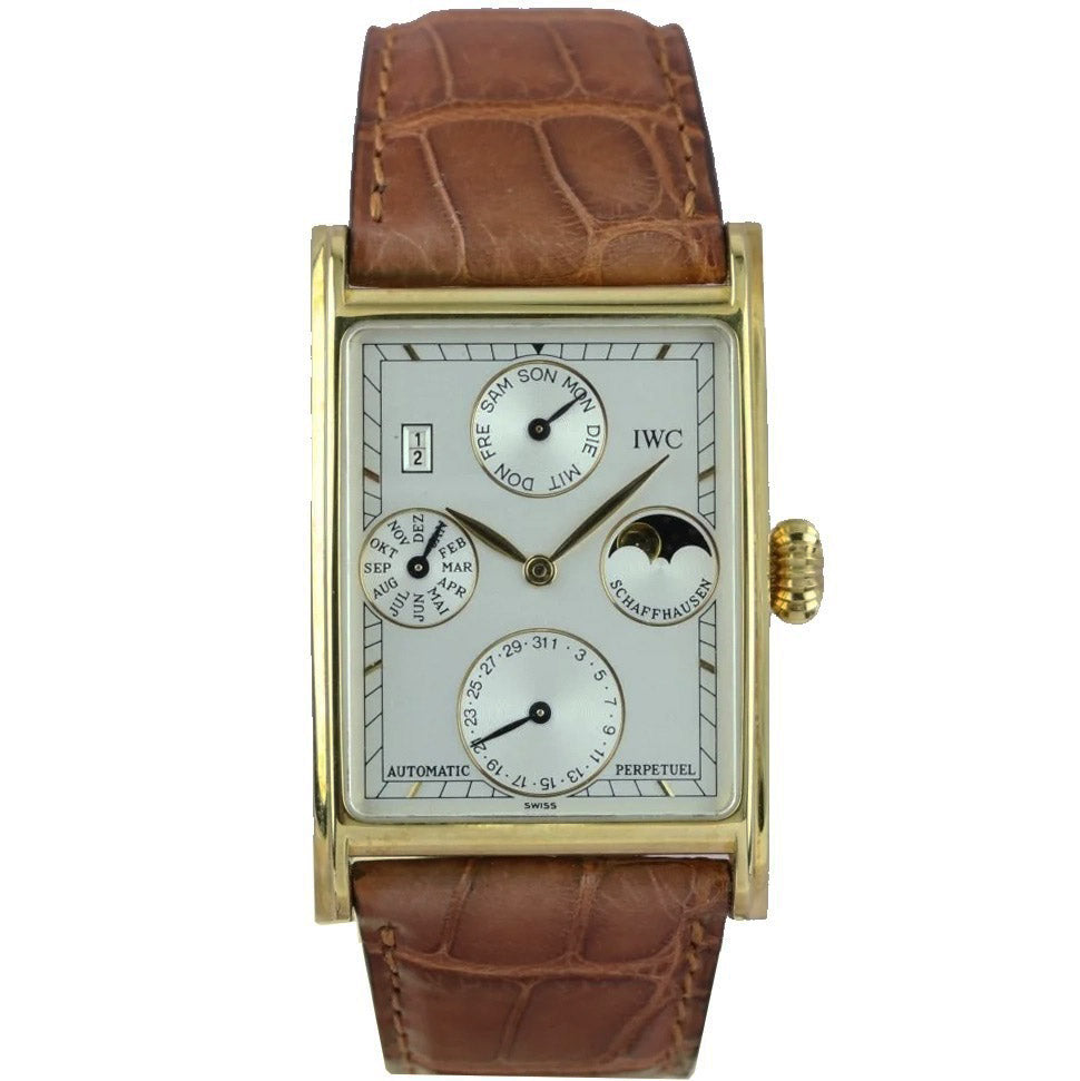 Piezas de correa IWC XL cocodrilo marrón mate 22/16 para hebilla Ardiglione IWA00947XL 22/16