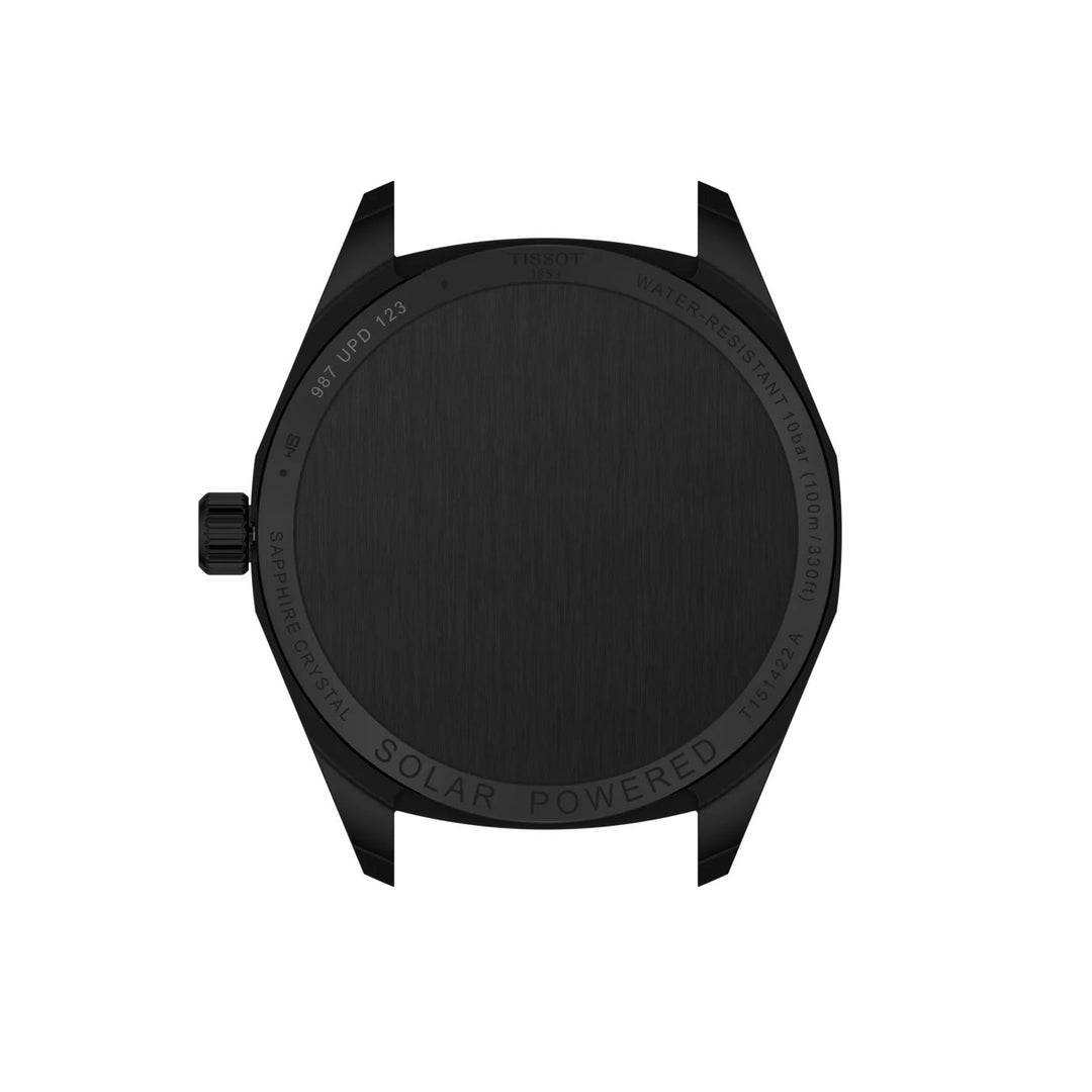 Tissot PRC 100 Solar 39mm černá křemenná ocel černá povrchová úprava PVD T151.422.36.051.00