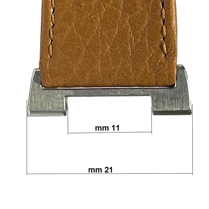 Curea din piele IWC completă cu cataramă deployant și atașamente din oțel pentru IWC Ingenieur medium IWAC Ingenieur M