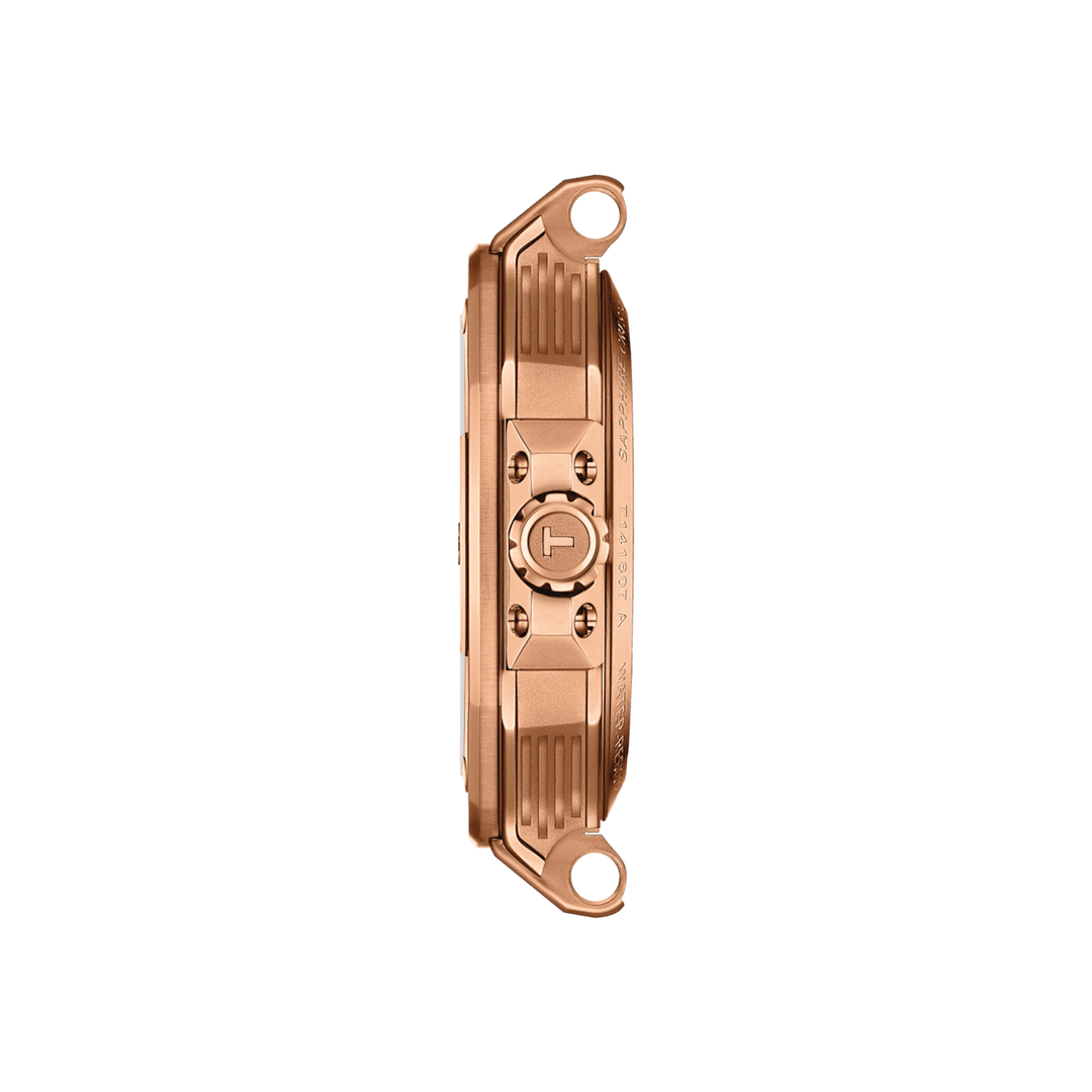 Tissot ur T-Race Powermatic 80 41mm sort automatisk stål PVD rosa guld finish T141.807.37.051.00