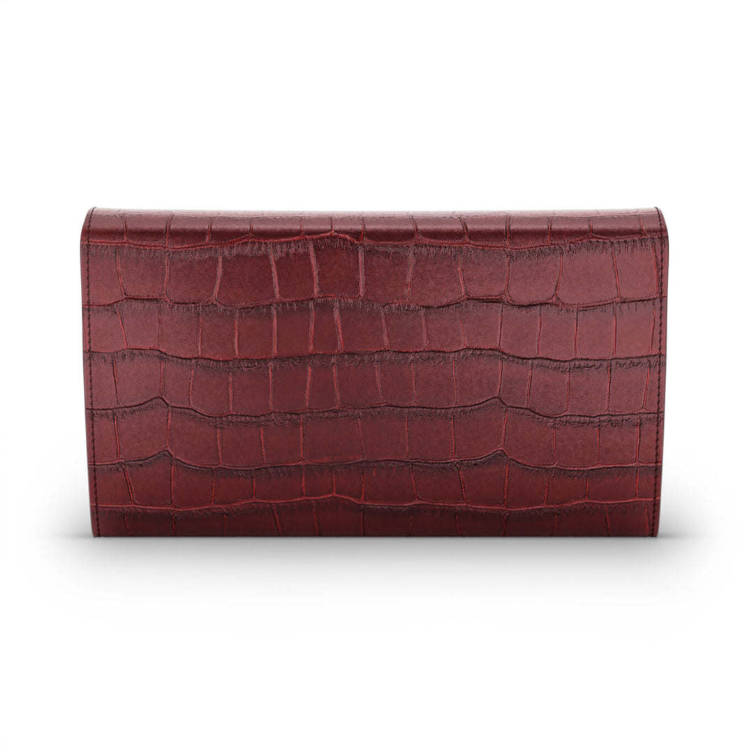 Giovanni Raspini kontinental jungle pung kroko bordeaux hvid bronze læder L0033