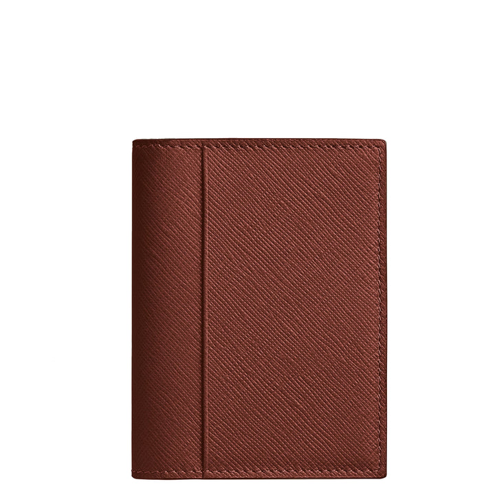 Montblanc card holder 4 pockets Sartorial leather red oak 223045