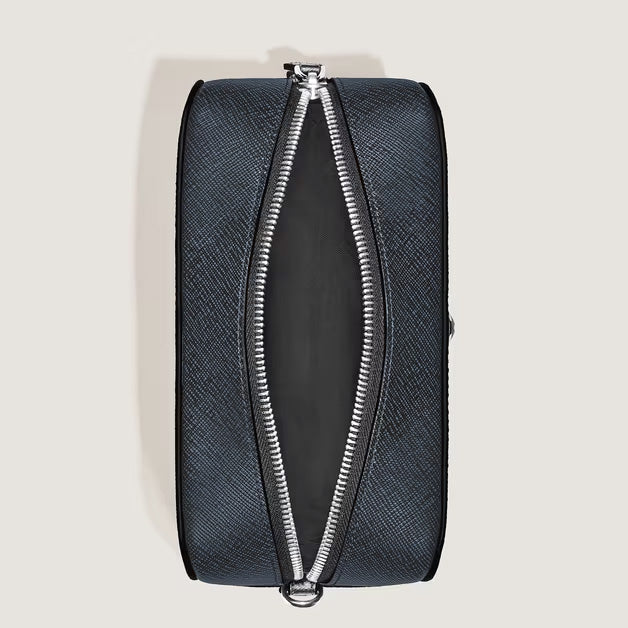 Montblanc liten necessär Sartorial blått tweedläder 221696